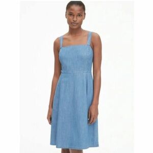 Gap Dresses | Gap Denim Apron Fit & Flare Tank Sun Dress
